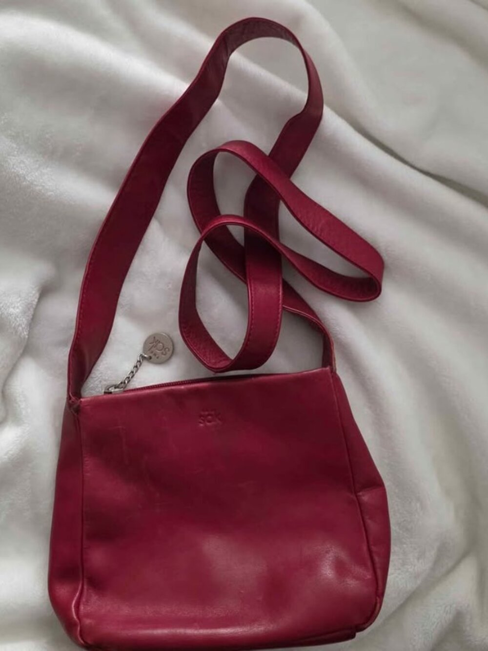 The Sak Red Leather Crossbody Bag